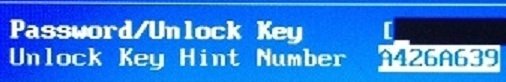acer unlock key hint number