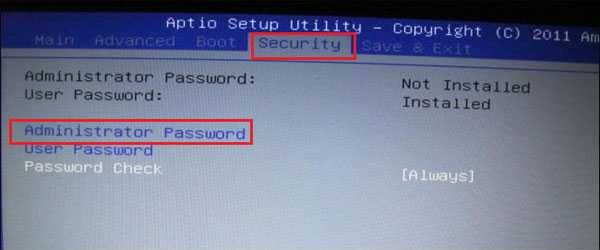 Dell Bios Master password